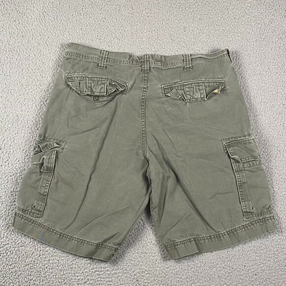 Levi Strauss Signature Cargo Shorts Men's W36 Green Cotton Work Hiking - Picture 7 of 7